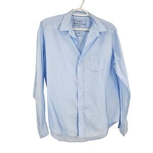 Frank & Eileen Button Down Shirt Light Blue Classic Fit Cotton Pocket Size S
